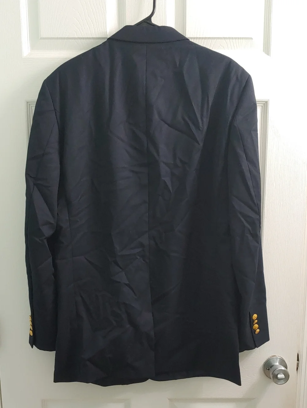 Brooks Brother Wool Blazer Navy Blue Men's Designer Sport Coat Size 44L